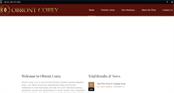 Desktop Screenshot of obrontcorey.com